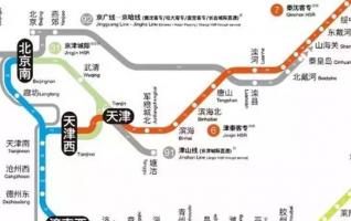 BEIJING TO NANJING TO SHANGHAI High-rail Train Travel Map(2016) 